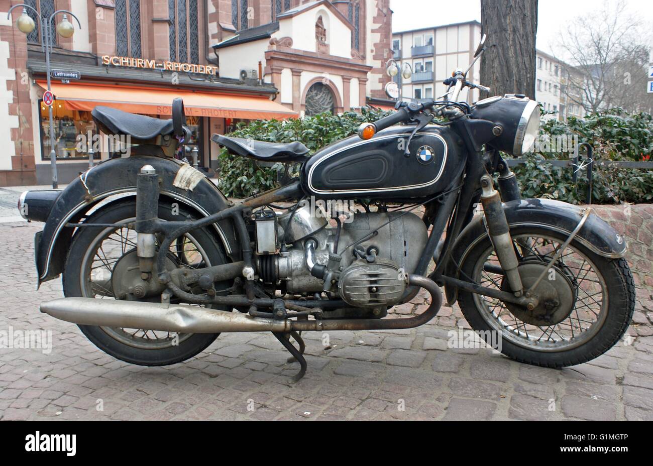 Old BMW motorbike, build in the 1940`s Stock Photo - Alamy
